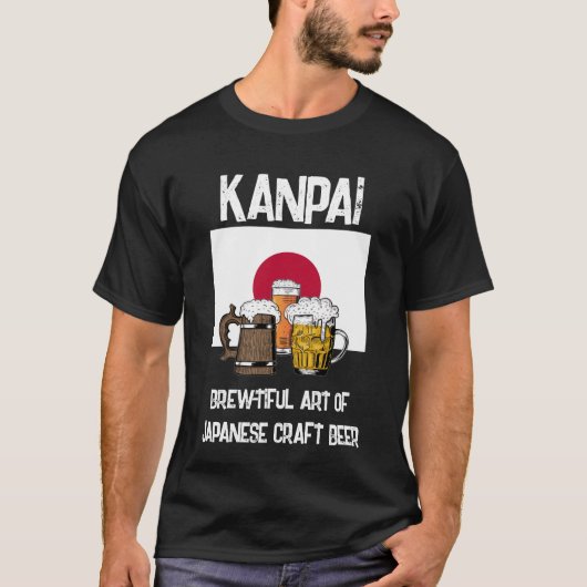 JAPAN Kanpai! Cheers! Brewtiful Bier T-shirt (Voorkant)