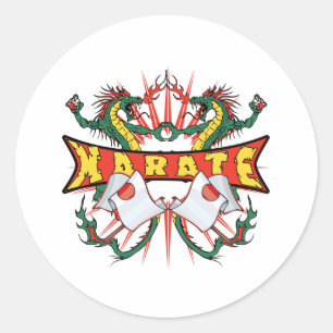 Japan Karate Dragons Ronde Sticker