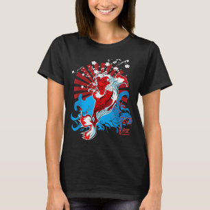 Japan Kawaii Koi Vijver Vis Traditioneel T-shirt