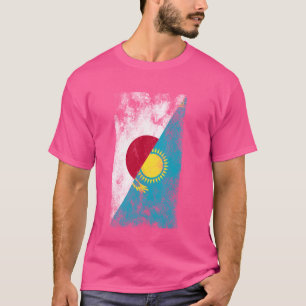 Japan Kazachstan Vlaggen - Japans Kazachs, Kazachs T-shirt