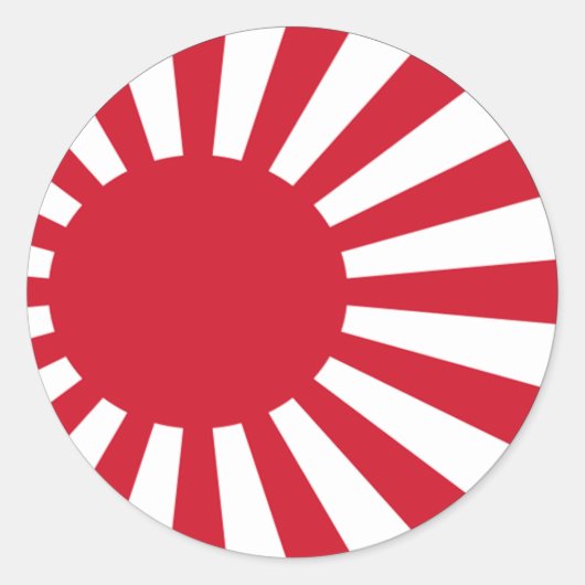Japan Keizerlijke Vlag Euro Sticker (Voorkant)