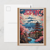 Japan, Kersenbloesem, Briefkaart (Voorkant / Achterkant)