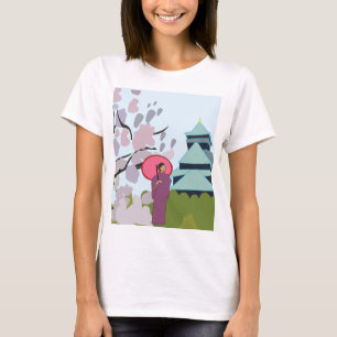 Japan Kersenbloesem Geisha Kimono T-shirt