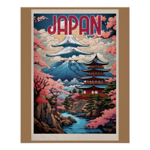 Japan, kersenbloesems, perfect poster