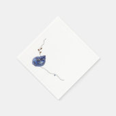 Japan Kintsugi blue seashell gedicht goud kust Servet (Hoek)