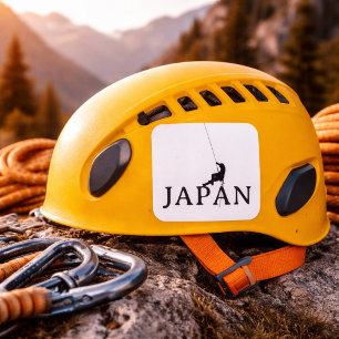 Japan Klimmer Touw Minimalistische Silhouet Vierkante Sticker