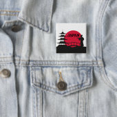 Japan Knop Vierkante Button 5,1 Cm (In situ)