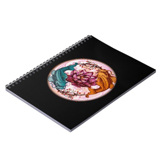 Japan Koi Fish Anime Water Lily Pastel Gothic Notitieboek (Linkerzijde)