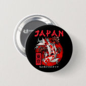 Japan Koi Fish Japanse Nishikigoi Ronde Button 5,7 Cm (Voorkant /achterkant)