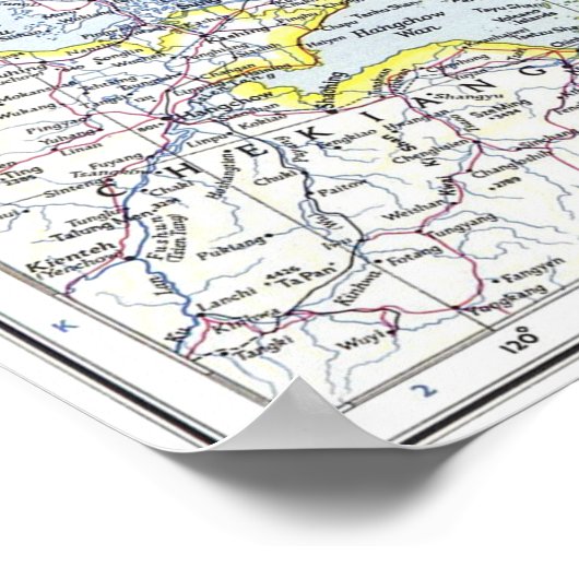 " Japan/Korea: 1945 - Detailed map ... Poster (Hoek)