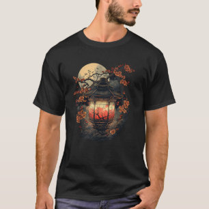 Japan Kunst Japanse Pagode Lantaarn Sakura Bloesem T-shirt