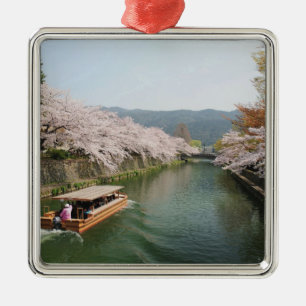 Japan, Kyoto. Bloem kijken op de boot Metalen Ornament