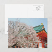 Japan, Kyoto. Cherry-bloesem van Shinto Briefkaart (Voorkant / Achterkant)