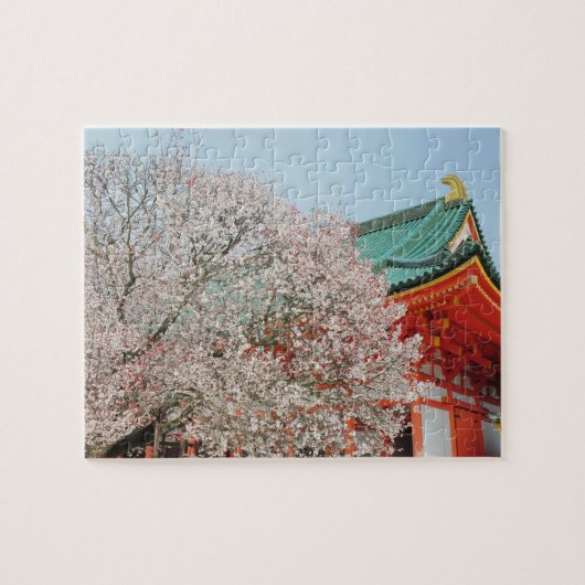 Japan, Kyoto. Cherry-bloesem van Shinto Legpuzzel (Horizontaal)