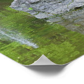 Japan, Kyoto. Heron in verse groene bladeren Poster (Hoek)