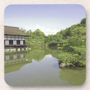 Japan, Kyoto, Japanse Tuin van Heian Schrijn 2 Drankjes Onderzetter