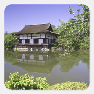 Japan, Kyoto, Japanse tuin van Heian Schrijn Vierkante Sticker