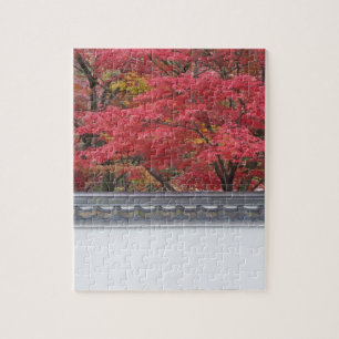 Japan, Kyoto, najaarkleur bij Eikando-tempel Legpuzzel