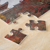 Japan, Kyoto, Pagode in herfstkleuren Legpuzzel (Zijkant)