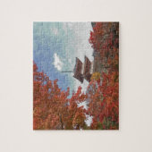 Japan, Kyoto, Pagode in herfstkleuren Legpuzzel (Verticaal)