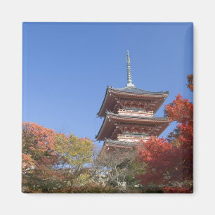 Japan, Kyoto, Pagode in herfstkleuren Magneet