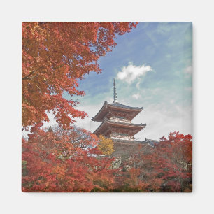 Japan, Kyoto, Pagode in herfstkleuren Magneet