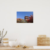 Japan, Kyoto, Pagode in herfstkleuren Poster (Keuken)