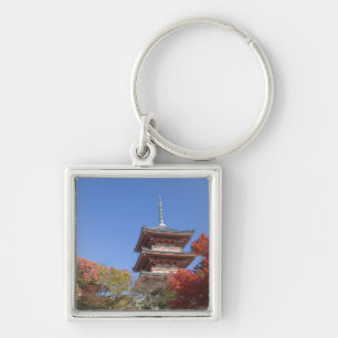 Japan, Kyoto, Pagode in herfstkleuren Sleutelhanger