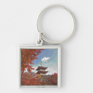Japan, Kyoto, Pagode in herfstkleuren Sleutelhanger