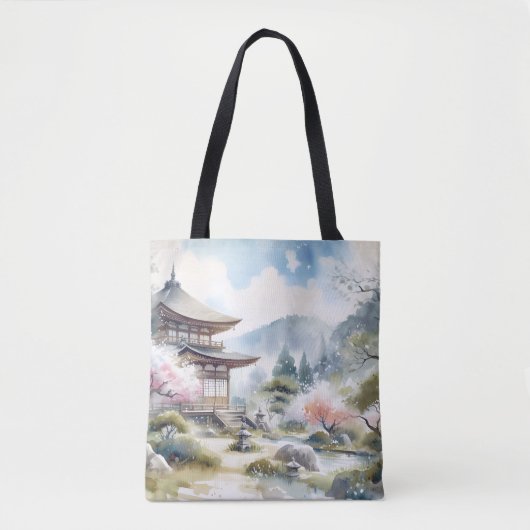 Japan Kyoto pagode kersenbloesem jubileum cadeau Tote Bag (Voorkant)