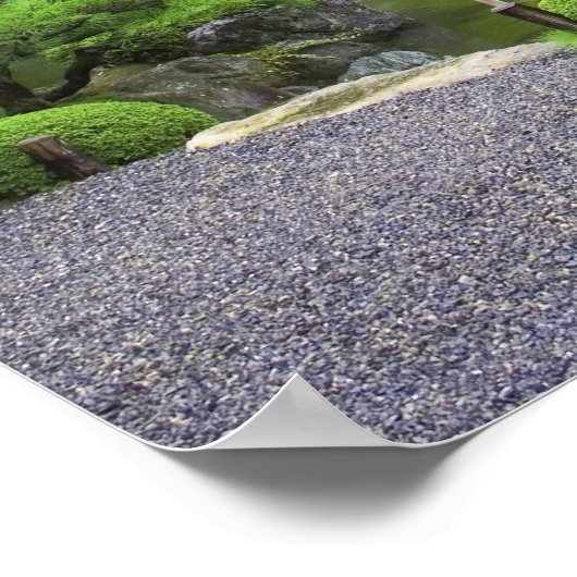 Japan, Kyoto, Scilent Stone Garden Poster (Hoek)