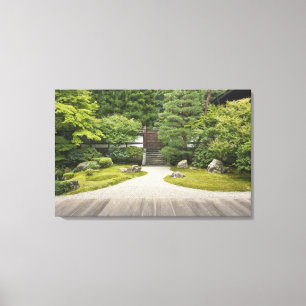 Japan, Kyoto, Sennyuji tempel tuin Canvas Afdruk