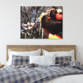 Japan, Kyoto. Sluiting achterste uitzicht van geis Canvas Afdruk (Insitu (Slaapkamer))