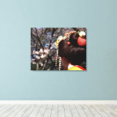 Japan, Kyoto. Sluiting achterste uitzicht van geis Canvas Afdruk (Insitu (Houten vloer))