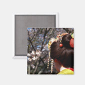 Japan, Kyoto. Sluiting achterste uitzicht van geis Magneet (Voorkant / Achterkant)