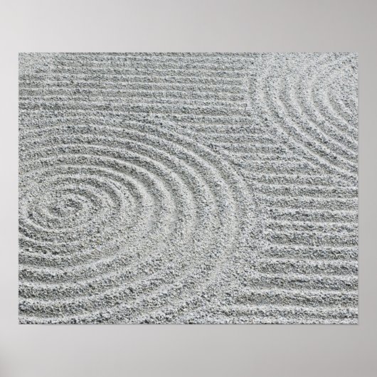 Japan, Kyoto, Tofukuji Temple, Pattern in Sand Poster (Voorkant)