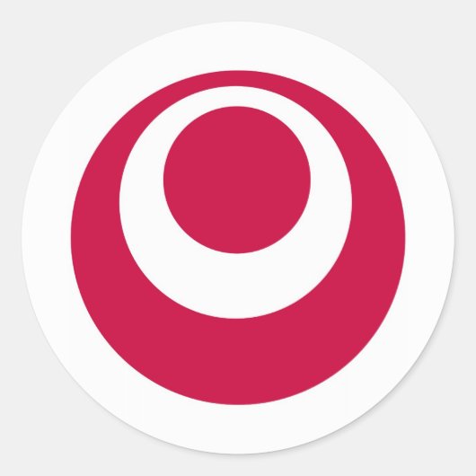 japan land regio vlag prefectuur okinawa ronde sticker (Voorkant)