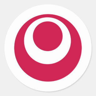 japan land regio vlag prefectuur okinawa ronde sticker