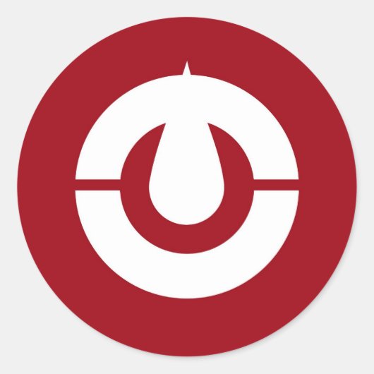 japan land regio vlagprefectuur kochi ronde sticker (Voorkant)