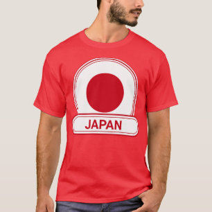 Japan Landenbadge Japan Vlag T-shirt