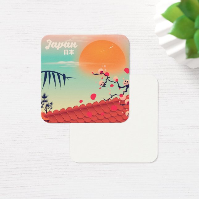 Japan Landscape-reisposter Vierkante Visitekaartjes (Bureau)