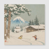 Japan landschap in de winter - magnetische kaart (Voorkant)