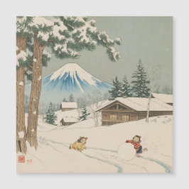 Japan landschap in de winter - magnetische kaart
