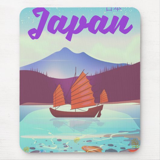 Japan landschap reisposter muismat (Voorkant)