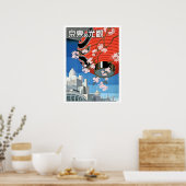 Japan, lantaarn, Japans poster voor oldtimers (Keuken)