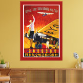 Japan Luchtvervoer - XL Canvas Afdruk (Insitu (Woonkamer))
