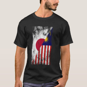 Japan Maleisië Vlaggen - Japans Maleisisch T-shirt