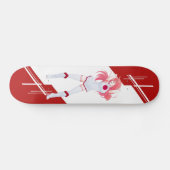 Japan Manga Anime meisje gekleed in vlag Japans Skateboard (Horizontaal)