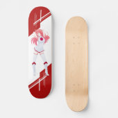 Japan Manga Anime meisje gekleed in vlag Japans Skateboard (Voorkant)