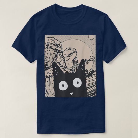 Japan Manga Harajuku Otaku Graphic Artwork Frog Wa T-shirt (Design voorkant)